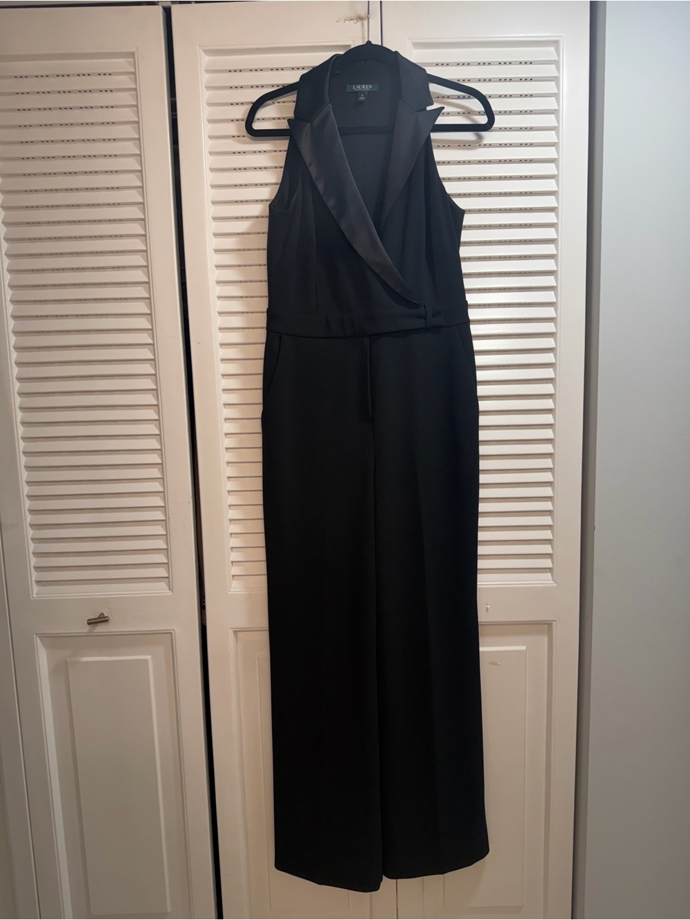 Lauren Ralph Lauren Black Sleeveless TuxJumpsuit